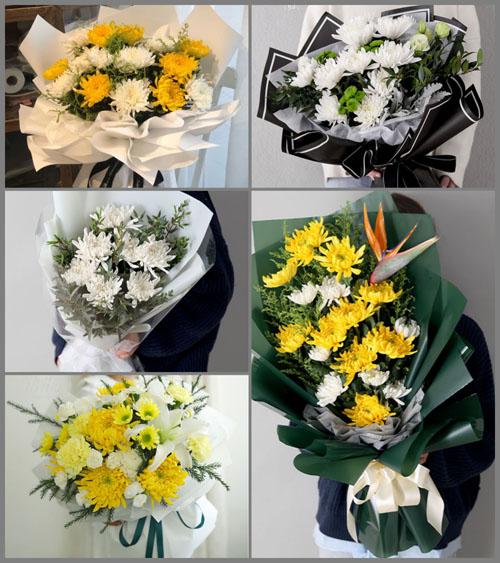 山东济宁邹城市中心店镇溪湖厂村白事花束代送